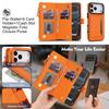 Custodia in Pelle a Portafoglio con Laccio Lungo da Collo e Slot per Carte per iPhone 17 Pro Max 16 15 14 13 12 11 Antiurto Per Cover Magsafe