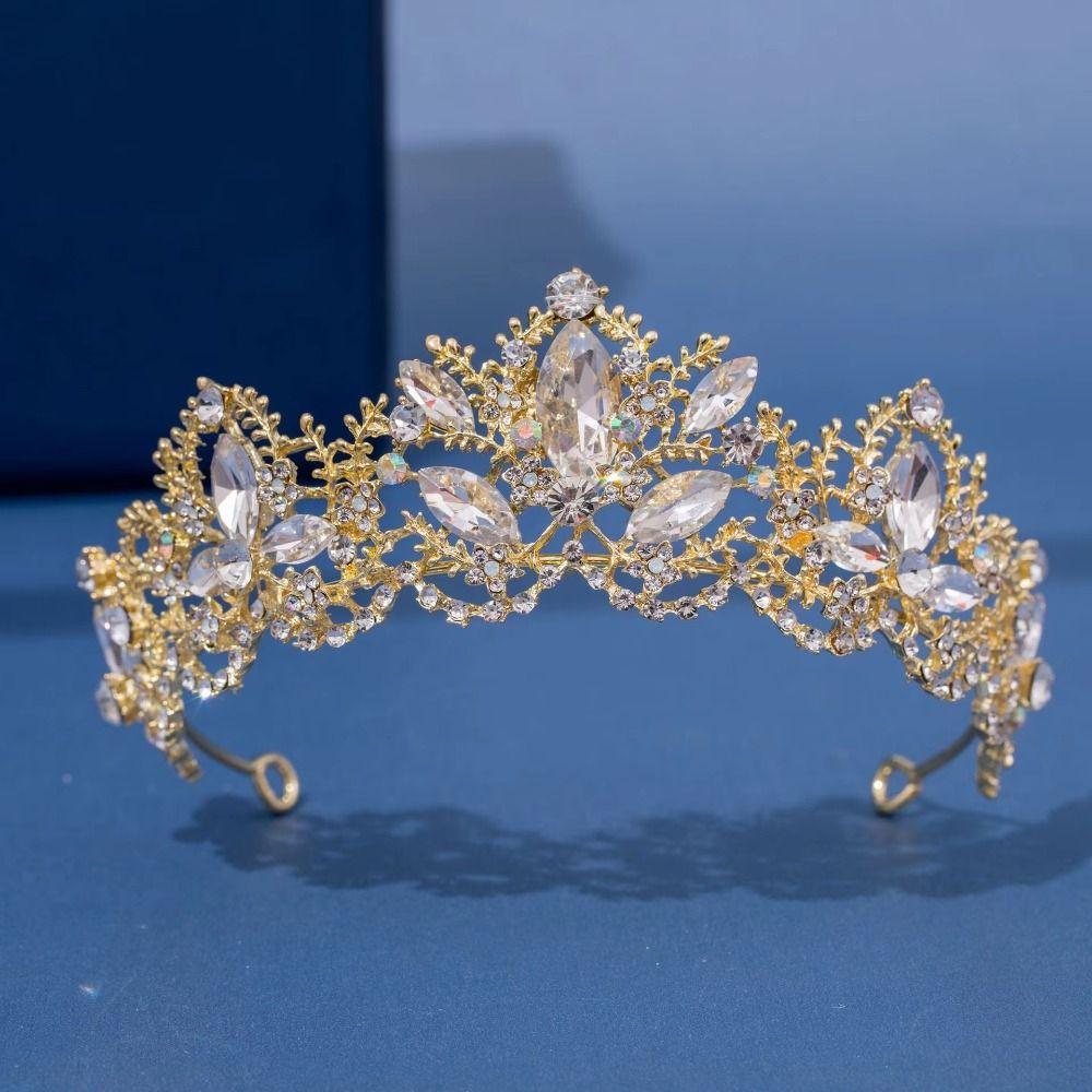 Sparkling Bridal Princess Crown Elegant Rhinestone Diadem Wedding Head Wear  Wedding Party Supplies