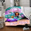 Coperta Personalizzata con Nome Personalità Gabby's Dollhouse Morbida e Calda per Divano, Ufficio, Letto, Viaggio, Pausa Pranzo, Regalo Adatto a Tutte le Stagioni