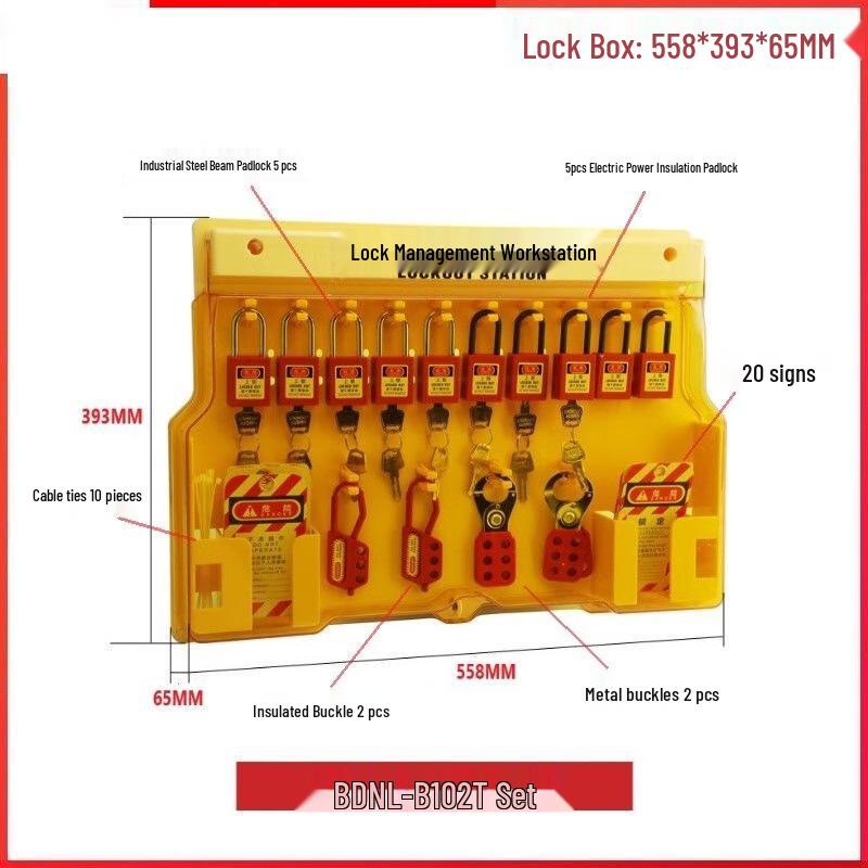 Zhongyi Wall-Mounted Safety Lockout Tagout Workstation Kit