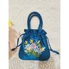Ethnic style handmade embroidered bag wedding candy handbag middle-aged and elderly shopping mobile phone change bag mini handbag