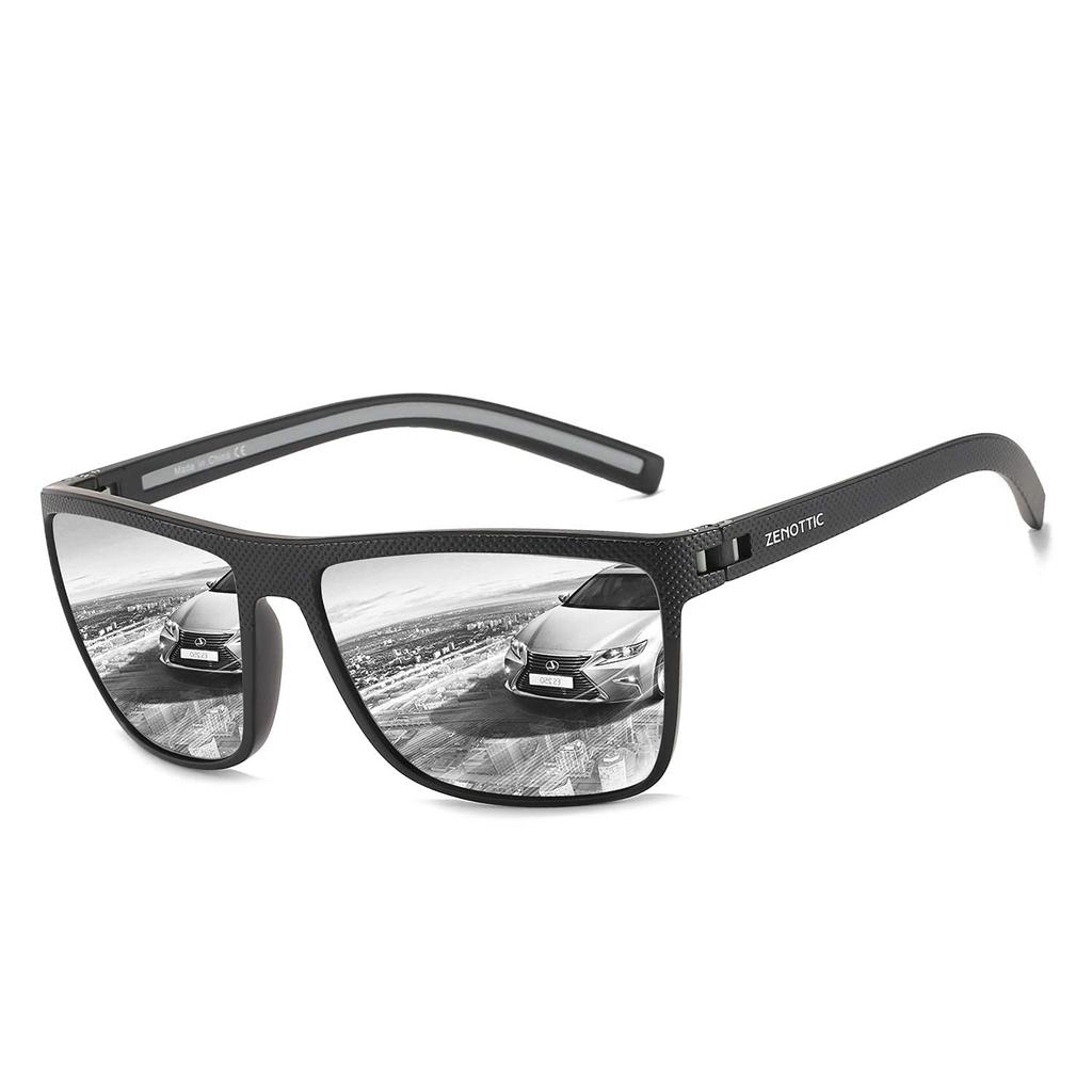 Polarisierte Sonnenbrillenblende für Damen Herren Leichter TR90-Rahmen UV400-Schutz Quadratische Sonnenbrille