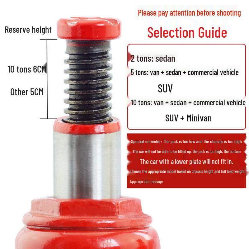 Hydraulic Vehicle Jack: 5-ton To 50-ton Capacity, Low-Profile Hand Crank, 10T To 32T Vertical Oil Pressure