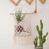 1 Stück Boho Wanddeko Zeitschriftennetzhalter Dekorative Makramee Wandnetz für Zuhause Makramee Wandregal mit Quasten Tragbar