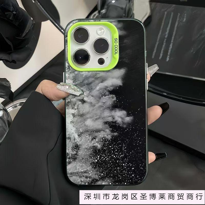 Black wave colored silver case for Apple 16/15/14 Pro mobile phone case 15promax13/12/11X new