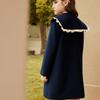 Sweet Woolen Coat for Girls Autumn and Winter, Loose and Thickened Cotton-padded Children's Fashionable Woolen Overcoat