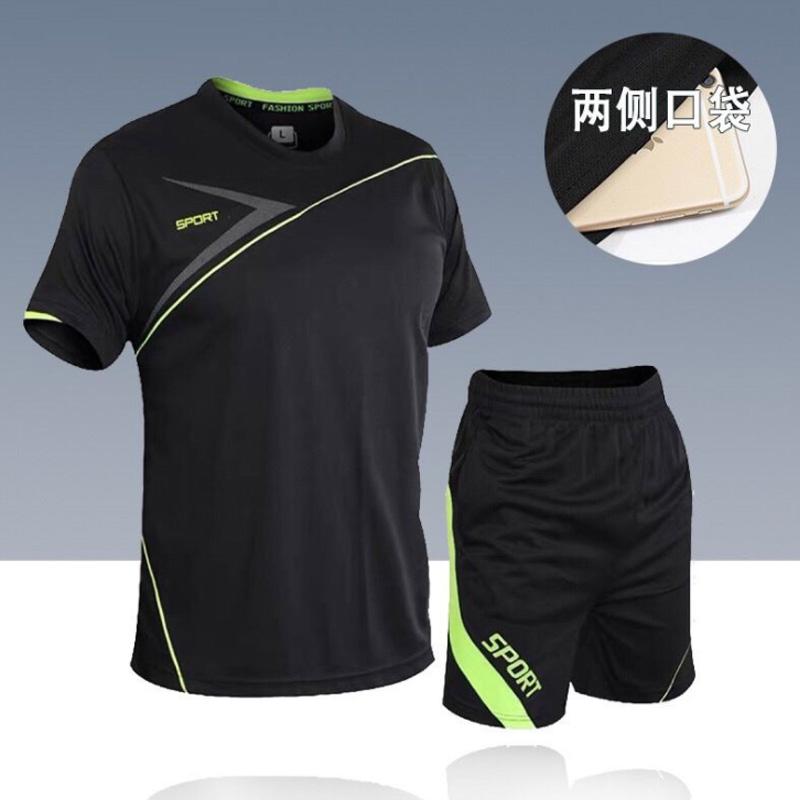Men's T-shirt and Shorts Set, Men's Summer Casual Short-Sleeve Top and Pants Set