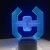 Factory Dropshipping ODM Rechargeable Touch Switch Dog Arylic Panel Box Table Night Lamp  16 Colors Change 3D LED Light