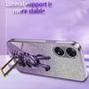 For Oppo Reno8 T 4G Cell Phone Case Glitter Pull-out Kickstand PC+TPU Drop Protection Cover