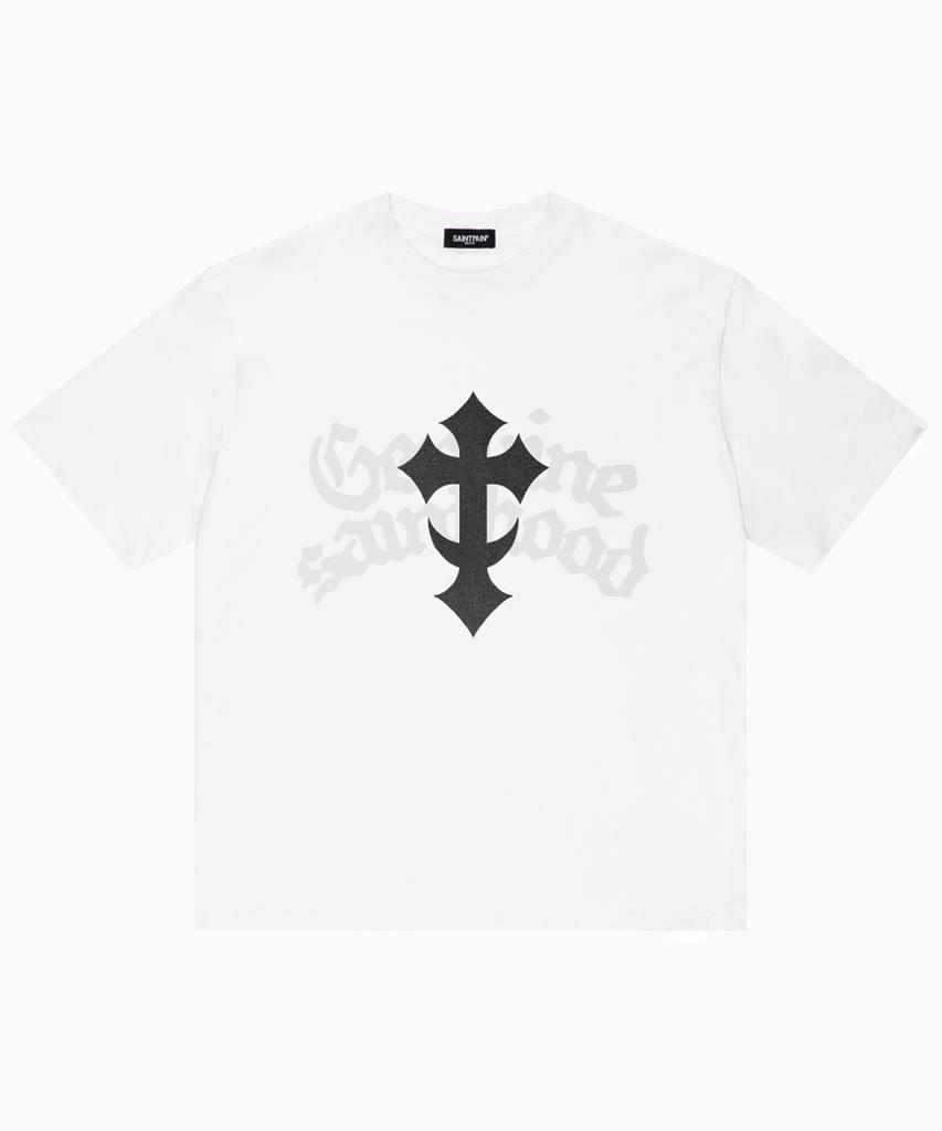 SAINTPAIN Sp Heavyweight Layer Crossbody Short Sleeve Tee White