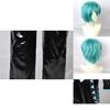 Hatsune Miku Vocaloid Classic Pu Cosplay Heren Shirt Stropdas Broek Pruik Set Voor Feesten Kerst