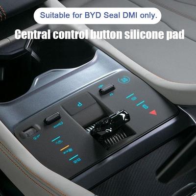 Für BYD Seal DMI 2025 Silikon Schaltknauf, Auto Mittelkonsole Schutzabdeckung, Mittelkonsole Tastenfeld Autozubehör