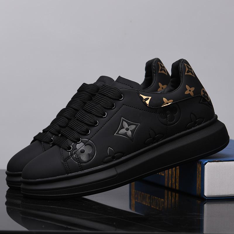Leather Breathable Student Casual Couple Shoes Heightening Board Shoes KY2