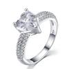 Eight Hearts and Eight Arrows Heart Shaped Zircon Ring Plated with Platinum As A Head Accessory