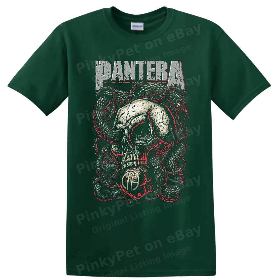 Pantera Schädel Schlange Rock Metal T-Shirt Schweres Grafik Band Tee