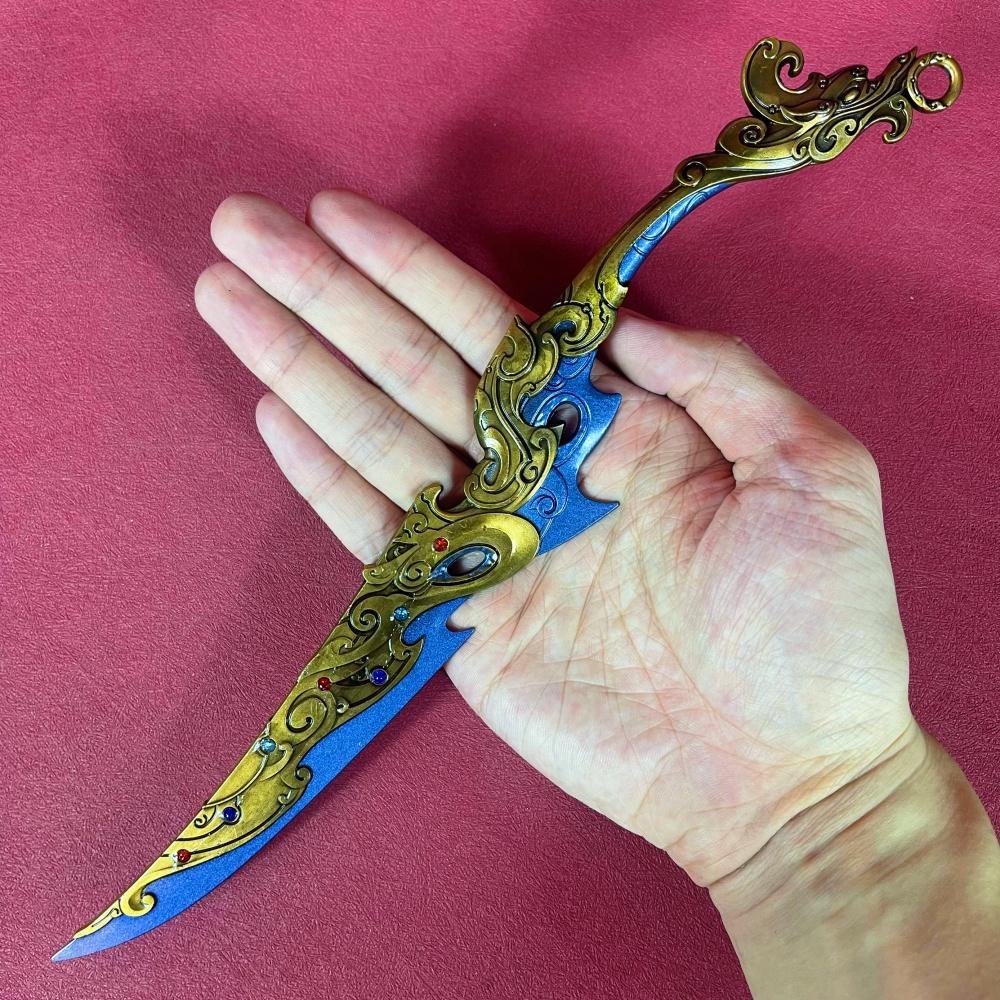 11.6inch Metal Kingdoms Katana Chinese Ancient Steel Sword Damascus Sword Real Size Japanese Katana Original Samurai Sabre Plaything