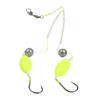Attractive Silver Finish Double-Hook Rig Fishing Hooks Metal Fishing Hooks