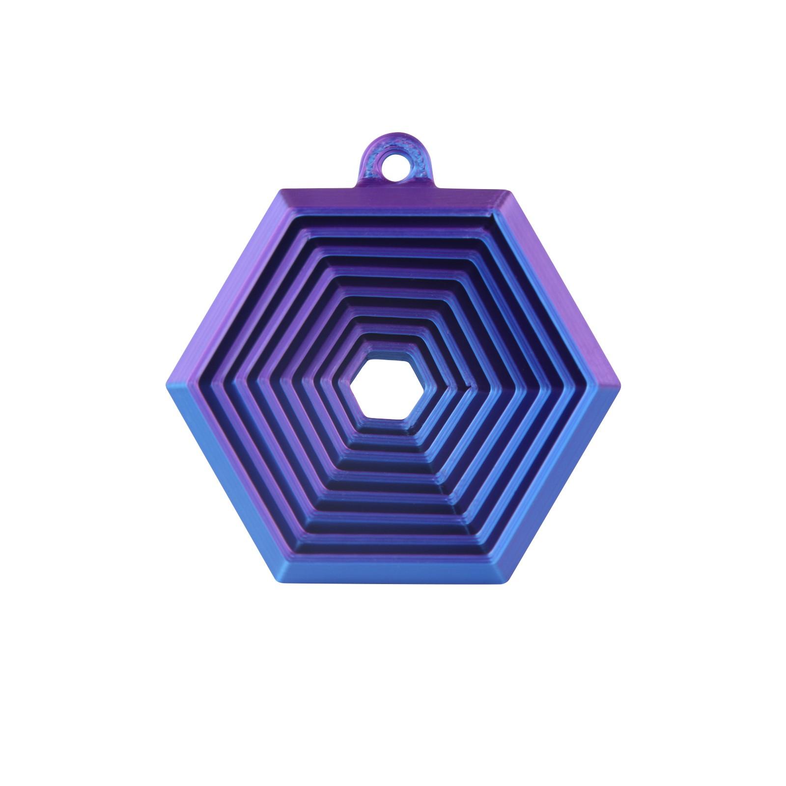 

3D-друкований брелок Hexagon FidgetKeychain Подарунковий брелок із 3D-друком One Size