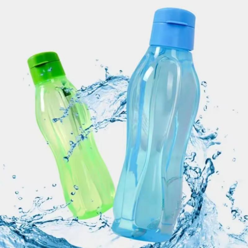 800/1100ML Plastic Water Bottle Large Capacity Leak Proof Flip Top Drink Bottle with Handle Strap Lightweight Travel Kettle