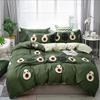 Solstice Home Textile Cyan Cute Cat Kitty Duvet Cover Pillow Case Bed Sheet Boy Kid Teen Girl Bedding Covers Set King Queen Twin