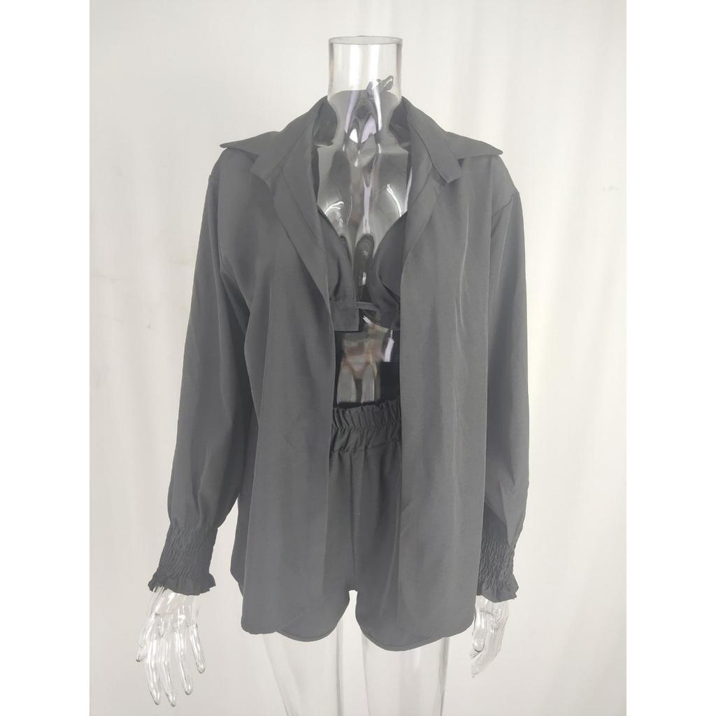 Women's Sexy Three Piece Suit,Beach Fashion Shorts Suit