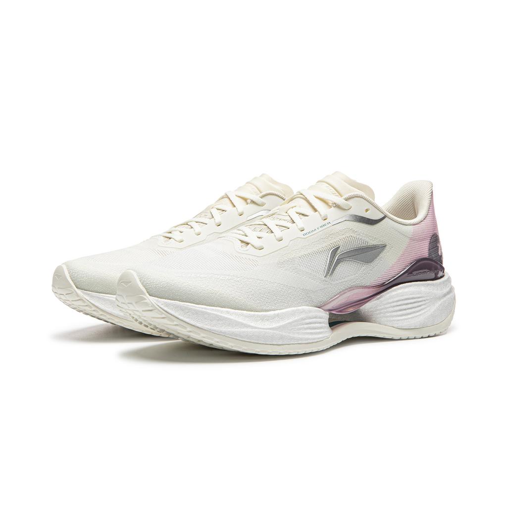 Li-Ning Ultra Light 23 Wave Technology Mesh Running Shoes Women Sneakers White Pink ARBW018-19