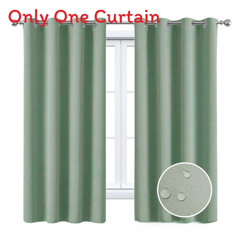 Waterresistant Sun Blocking Curtain In Solid Colors For Veranda And Living Room Windows