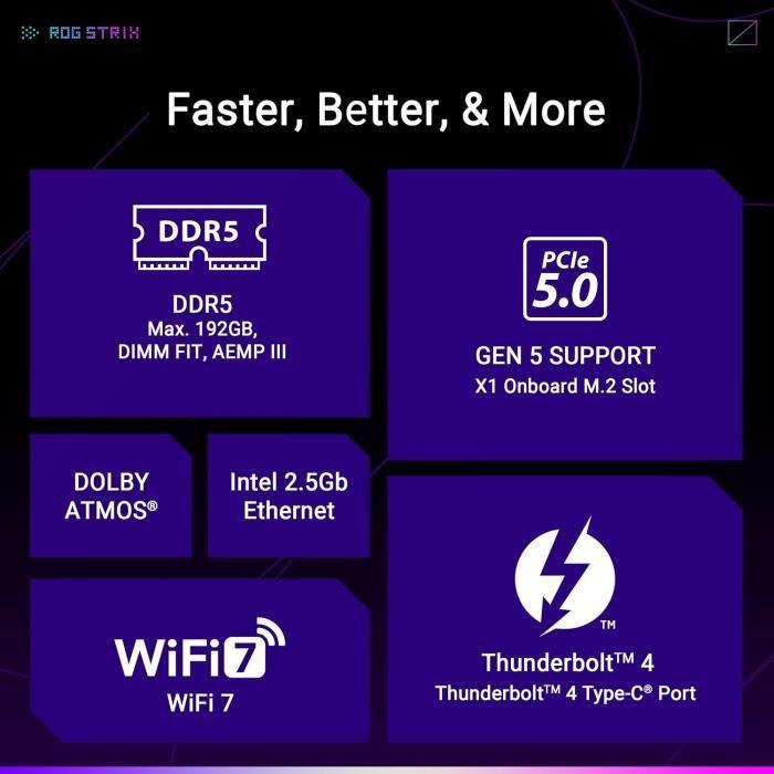 Carte mère - asus - rog strix b860-f gaming wifi - intel b860 lga 1851 (socket v1) atx