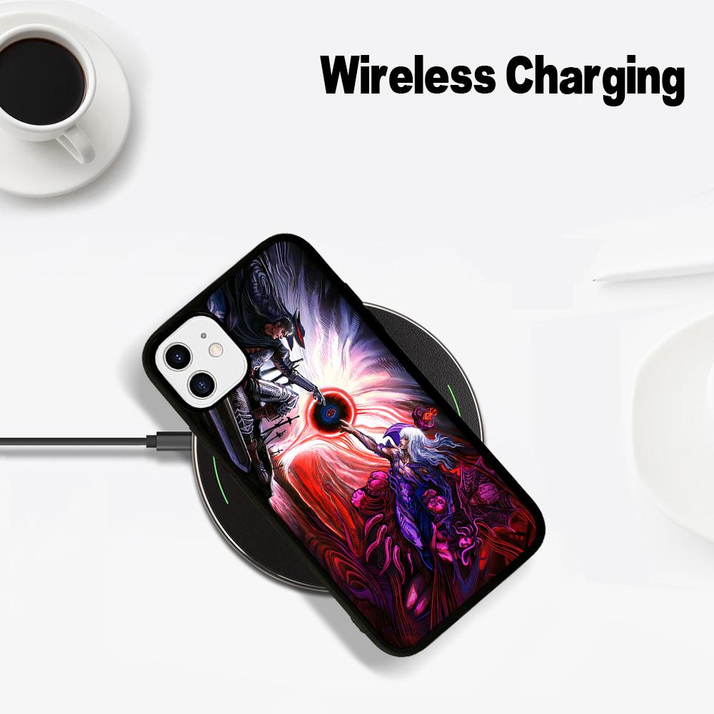 Anime Berserk Phone Case Magesafe Magnetic Wireless Charge Case For IPhone 16 11 12 13 14 15 Pro Max Plus Mini