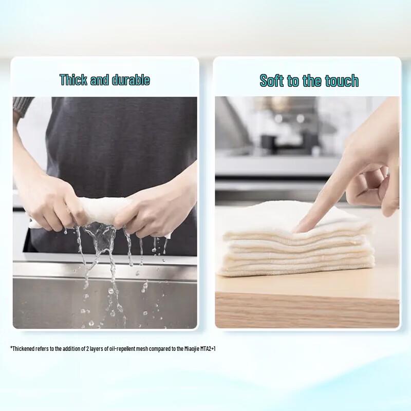 MIAOJIE Verdicktes 10-lagiges ölabweisendes Netz-Geschirrtuch