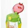 Skater Children's Water Bottle with Straw, Clear, One-Push Operation, Very Hungry Caterpillar Design, 480ml, Girl's PDSH5