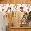 Japanese Style Short Curtain Luck Cat Printed Triangle Flag Kitchen Partition Restaurant Half Curtain Izakaya Sushi Shop Decor