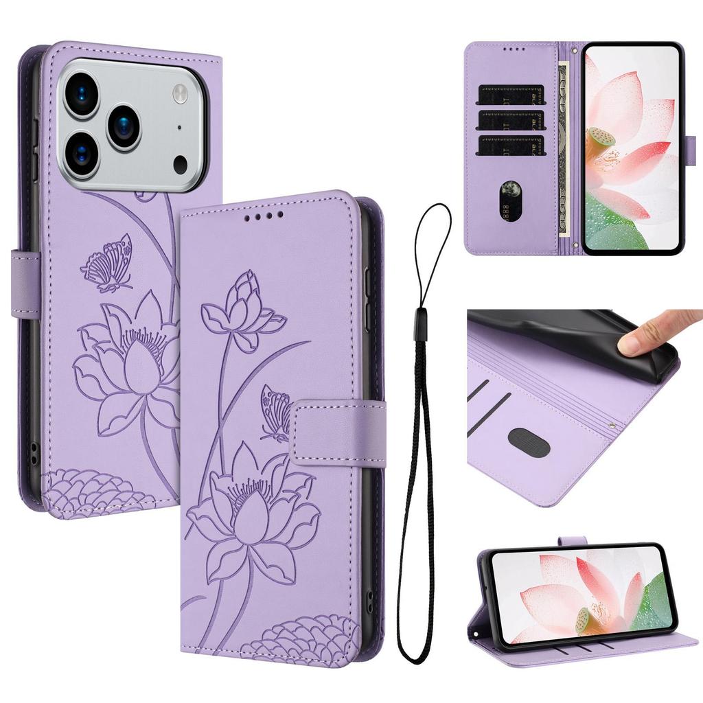 Étui Portefeuille en Cuir à Fleurs en Relief 3D avec Support Livre Pour iPhone 17 16 15 Pro Max Samsung S25 Xiaomi Redmi Note 14 Honor Oppo Fentes pour Cartes Rabat