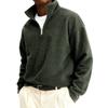 Men's And Women's Solid-color Casual Half-pull Long-sleeved Sweatshirt, Men's Double-sided Fleece Warm Sweatshirt
