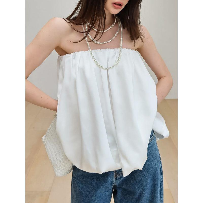 European and American Ladies Tops Loose Sleeveless Tube Top Vest Pure Color Casual Stylish 2025 Fall Easiest for Match
