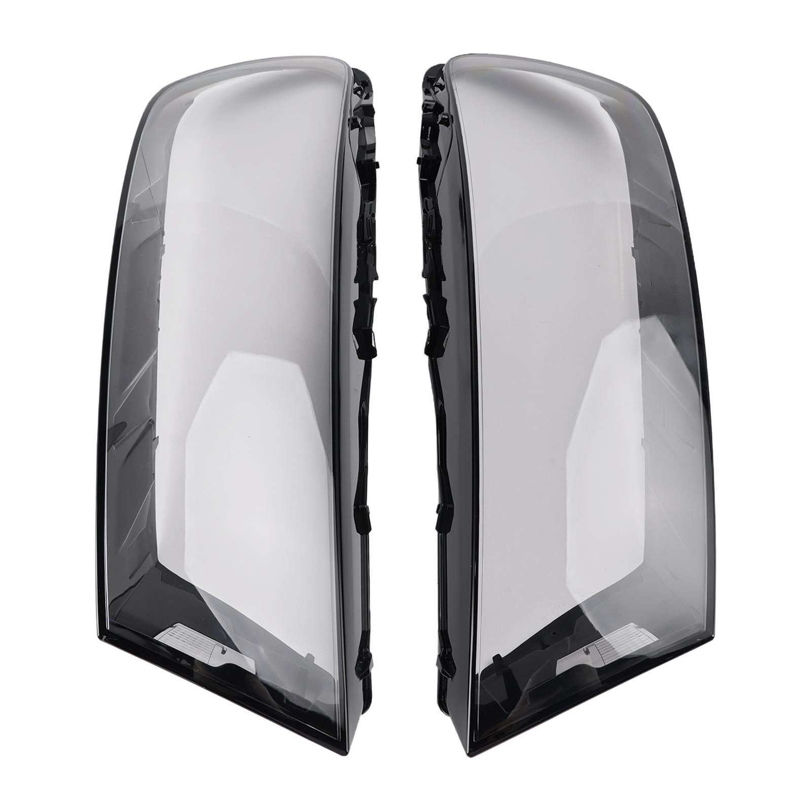 

Pair Car Headlight Lens Cover LH+RH Lampshade Shell Glue For Q7 2016-2019
