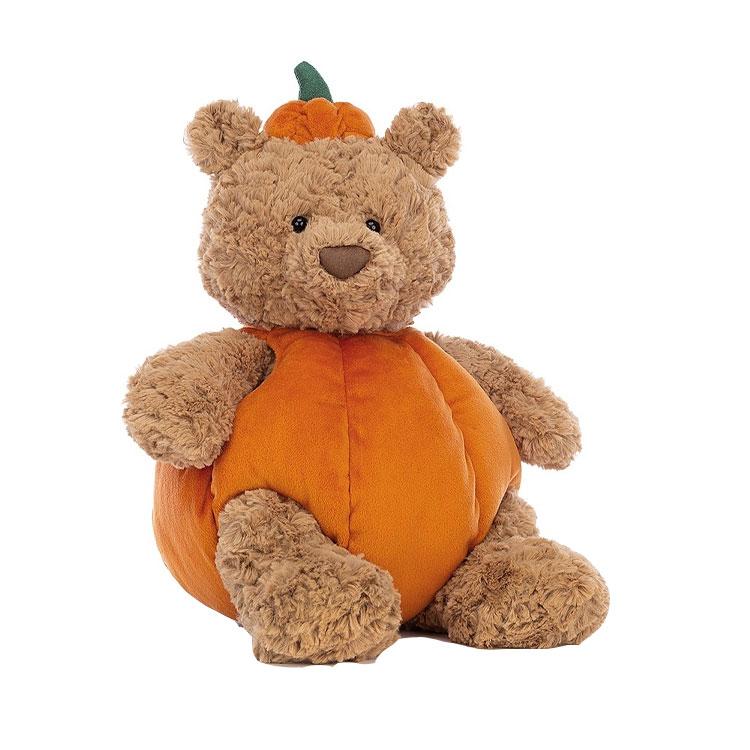 Jellycat Barcelo Bear Series Pumpkin Outfit Cute Doll Plush Doll 36cm Tall