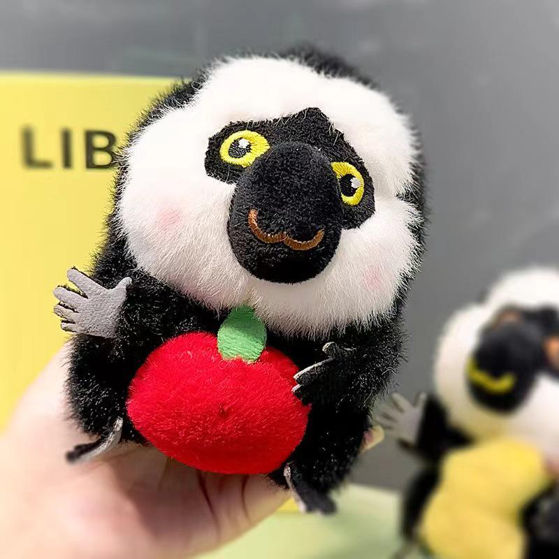 

Плюшевый брелок Капуцин с белым лицом - Милая мультяшная кукла из зоопарка в подарок 12 cm красный