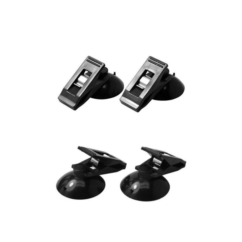 2pcs/Pair Car Interior Window Mount Black Suction Cap Clip Plastic Sucker Removable Holder for Sunsh
