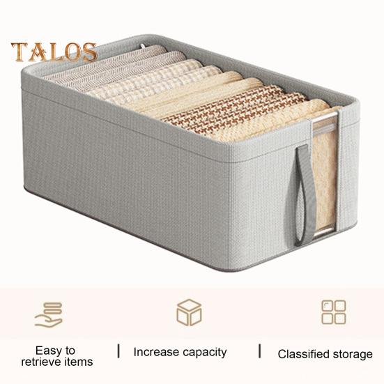 Wardrobe Clothes Storage Box Large Capacity Breathable Mesh Heavy-Duty Folding Frame Storage Basket Trousers Organiser
