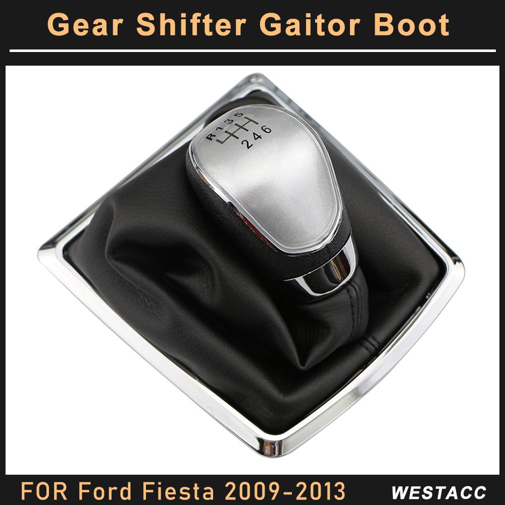 Buton schimbător de viteze pentru mașină cu 5/6 viteze levier schimbător de viteze guler cizme pentru interior Ford Fiesta 2009 2010 2011 2012 2013
