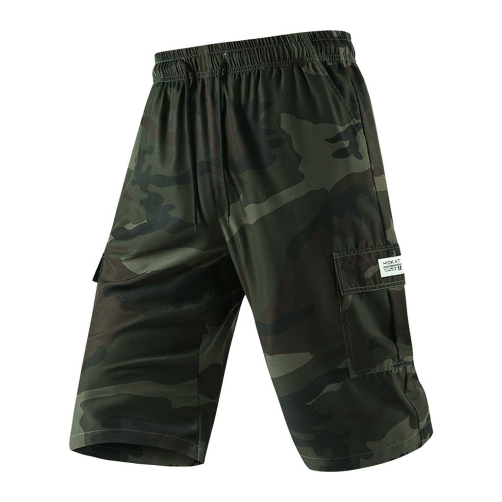Herren Cargoshorts Leichte Outdoor-Sport Mehrere Taschen Arbeitskleidung Caprihosen Elastischer Bund Sommer Freizeit Arbeitshosen