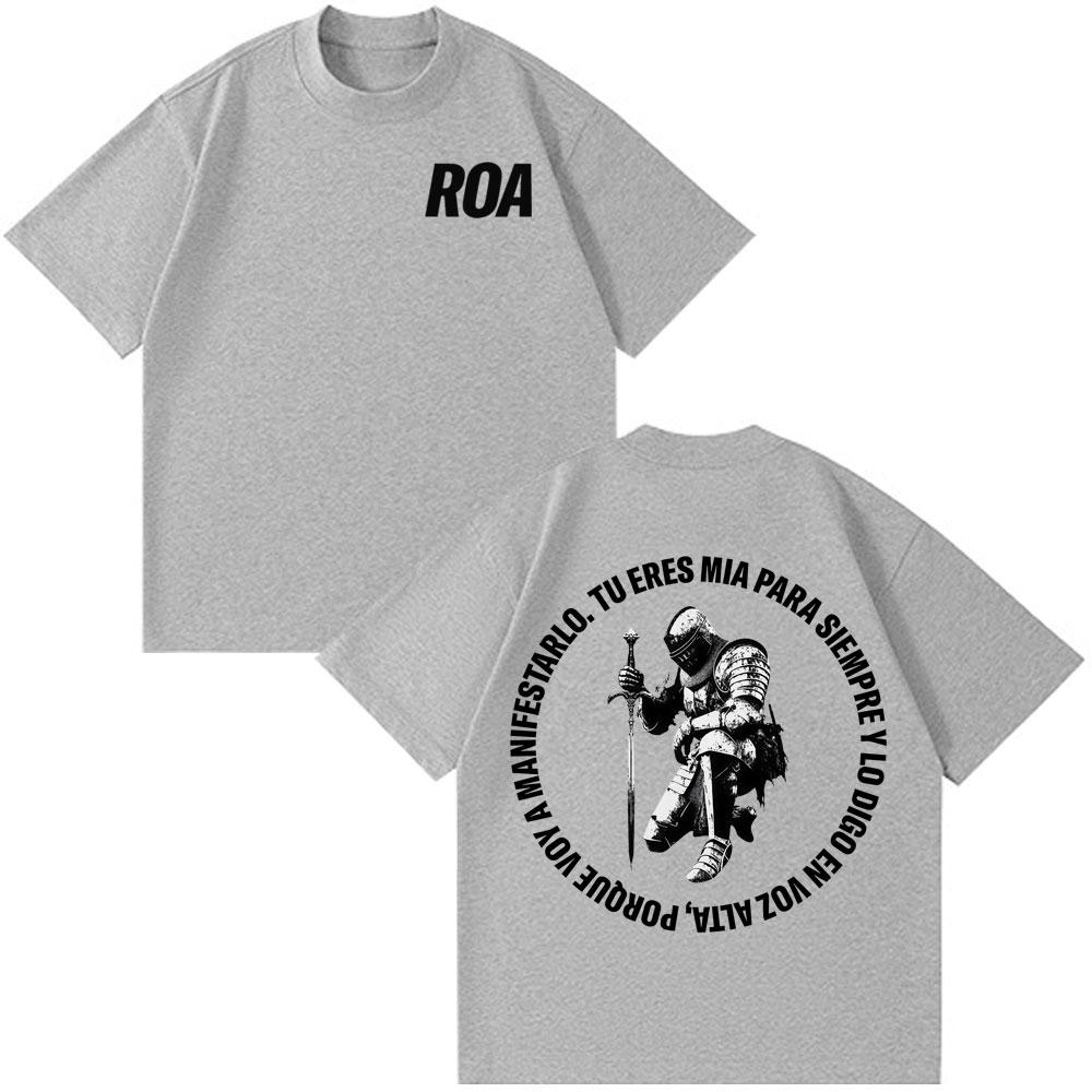 Rapper Roa Tour 2026 Fashion Print Tshirt Men Women Harajuku Vintage Tshirt Summer Cotton Casual Hiphop Punk Loose Tshirts