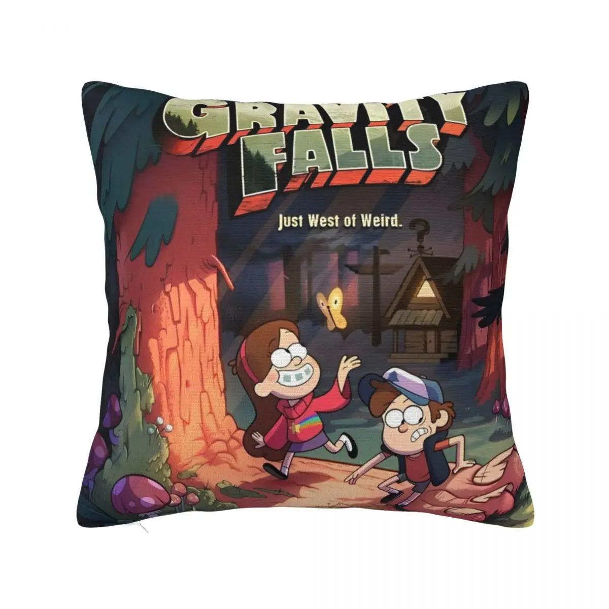 

Гравити Фолз Диппер и Мэйбл Наволочка Принт Полиэстер Наволочка Мультфильм Аниме Декоративная наволочка для дома 40х40 см 12x12Inch