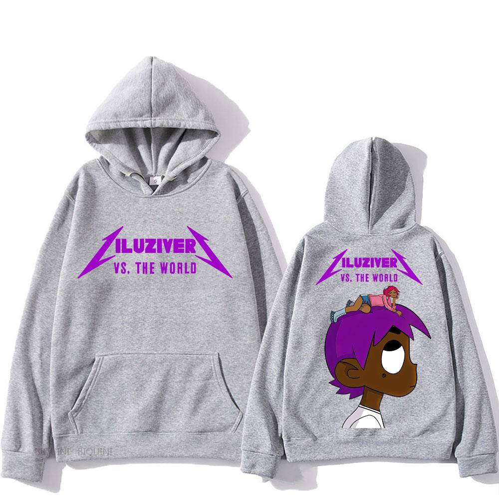 Lil Uzi Vert Hooded With Hooded Harajuku Casual Sweatshirt Long Sleeve Fleece Clothing Sudaderas Vintage Punk Pullovers