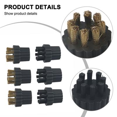 Escova Limpadora a Vapor 4x3cm 6 Peças/Conjunto Acessórios Encaixes