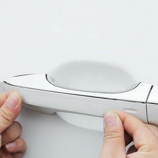 8Pcs/Set Car Door Bowl Handle Anti-scratch Clear Protection Film Sticker Decal