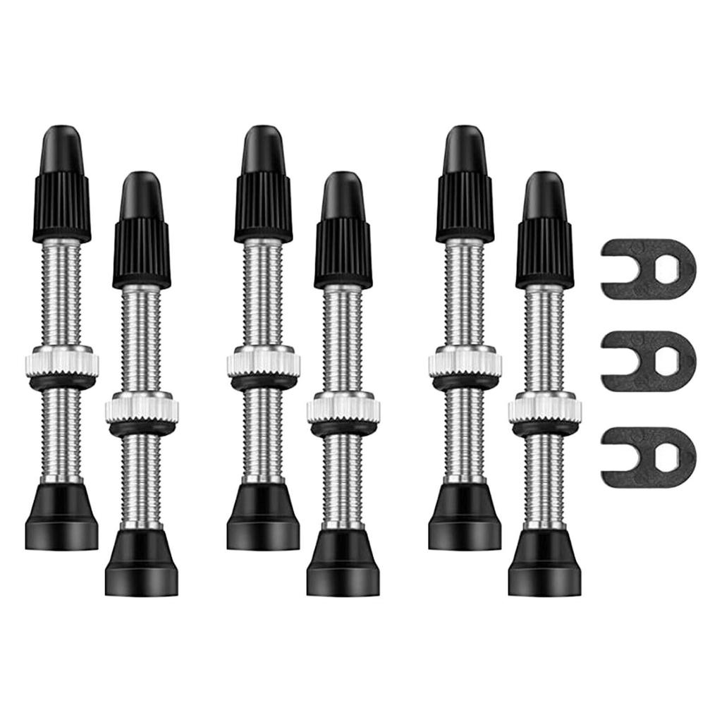 6PCS 40mm Presta Stem Tubeless Valves with Core Remover Tool Durable MTB Cycling Repair Accessories Tire Chucks 1