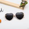 2 Pieces Cute Lovely Heart Sunglasses Eyeglasses Round Eyewear Small for Gift Outdoor Boys Beat