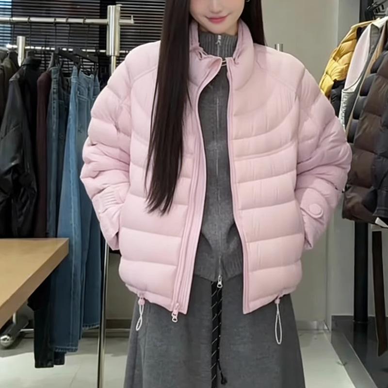 Turtle back ribs women's short stand-up collar down jacket women's new duck down women's clothing Korean version loose winter HD